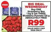 Food Lover's Market Strawberry box & blueberry punnetts offer