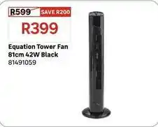 Leroy Merlin Equation tower fan 81cm 42w black offer