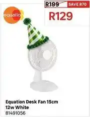 Leroy Merlin Equation desk fan 15cm 12w white offer