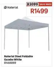 Leroy Merlin Naterial - steel foldable gazebo white offer