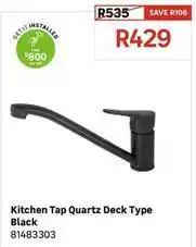 Leroy Merlin Kitchen tap quartz deck type black offer
