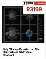Leroy Merlin Defy - slimline 60cm gas hob side control black 58x51x9cm offer