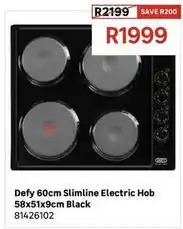 Leroy Merlin Defy - 60cm slimline electric hob 58x51x9cm black offer