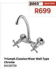 Leroy Merlin Triumph classico mixer wall type chrome offer