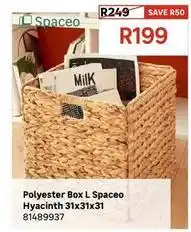 Leroy Merlin Spaceo - polyester box hyacinth l 31x31x31 offer