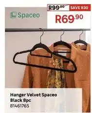 Leroy Merlin Spaceo - hanger velvet black 8pc offer