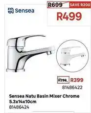 Leroy Merlin Sensea - natu basin mixer chrome 5.3x14x10cm offer