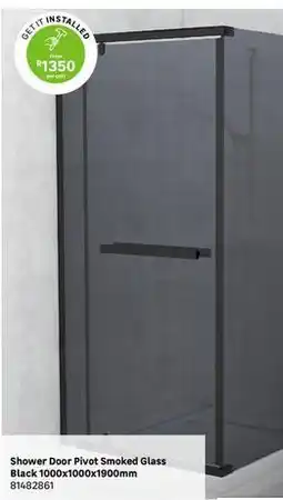 Leroy Merlin Shower door pivot smoked glass black 1000x1000x1900mm 81482861 offer