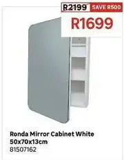 Leroy Merlin Ronda mirror cabinet white 50x70x13cm 81507162 offer