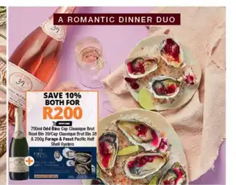 Odd Bins Cap Classique Brut Rose Bin 39 / Cap Classique Brut Bin 38 & 200 Forage & Feast Pacific Half She;; Oysters