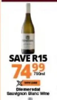 Checkers Diemersdal Sauvignon Blanc Wine 750ml offer