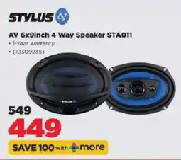 HiFi Corp STYLUS AV 6x9inch 4 Way Speaker STA011 offer