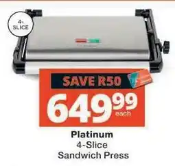 Checkers Platinum 4-Slice Sandwich Press offer