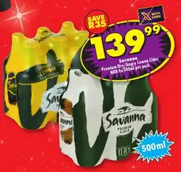 Shoprite Liquor Savanna Premium Dry/Angry Lemon Cider offer