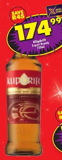 Shoprite Liquor Klipdrift Export Brandy offer