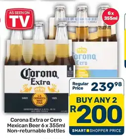 Pick n Pay Hypermarket Corona Extra or Cero Mexican Beer offer