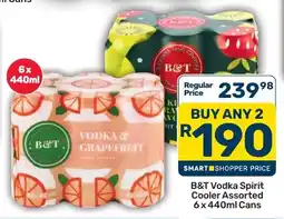 Pick n Pay Hypermarket B&T Vodka Spirit Cooler Assorted offer