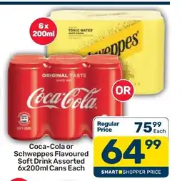 Pick n Pay Hypermarket Coca-Cola or Schweppes Flavoured Soft Drink Assorted offer