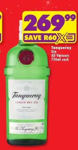 Shoprite Liquor Tanqueray Gin offer