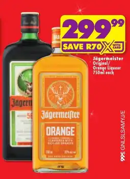 Shoprite Jägermeister Orange Liqueur offer