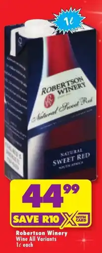 Shoprite Robertson Winery Wine All Variants offer