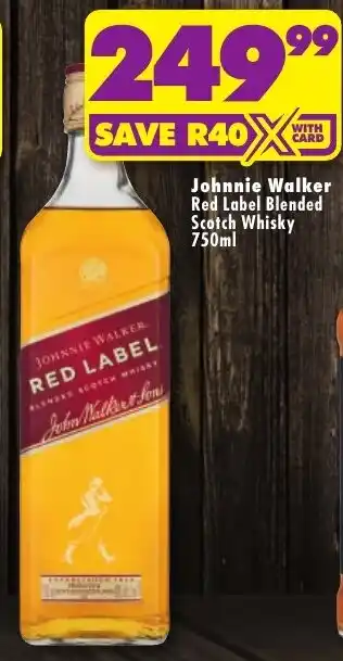 Shoprite Johnnie Walker Red Label Blended Scotch Whisky offer