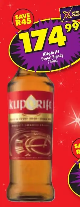 Shoprite Klipdrift Export Brandy offer