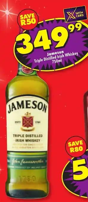 Shoprite Jameson Triple Distilled Irish Whiskey offer