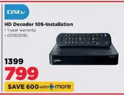 HiFi Corp DStv HD Decoder 10S-Installation offer