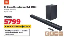 HiFi Corp 3.1 Channel Soundbar and Sub SB580 offer