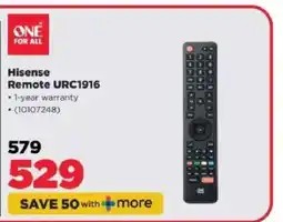 HiFi Corp Hisense Remote URC1916 offer
