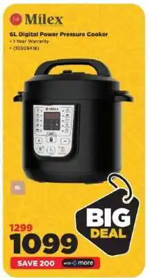 HiFi Corp Milex 6L Digital Power Pressure Cooker offer