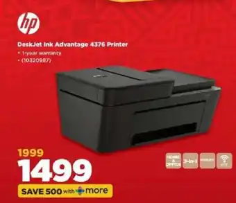 HiFi Corp HP DeskJet Ink Advantage 4376 Printer offer