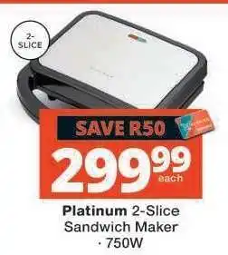 Checkers Platinum 2-Slice Sandwich Maker offer