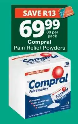 Checkers Compral Pain Relief Powders offer