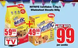 Boxer NUTRIFIC Cornflakes 1.2kg & Wholewheat Biscuits 900g offer