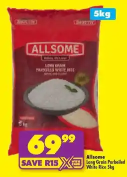 Shoprite Allsome Long Grain Parboiled White Rice offer
