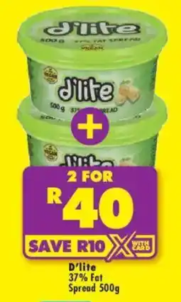 Shoprite d'lite 37% Fat Spread offer