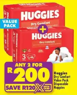 Shoprite Huggies Dry Comfort Value Pack Disposable Nappies offer