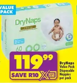 Shoprite DryNaps Disposable Nappies offer