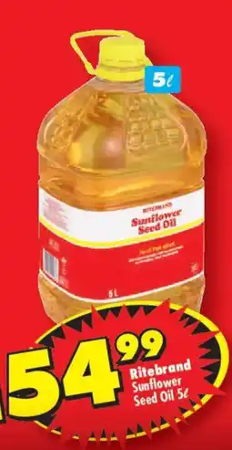 Shoprite Ritebrand Sunflower Seed Oil offer