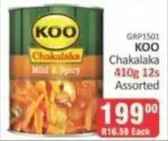 KitKat Cash and Carry KOO Chakalaka Mild & Spicy Assorted offer