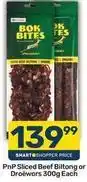 Pick n Pay Sliced beef biltong or droëwors offer