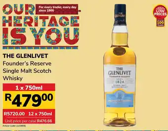 THE GLENLIVET Founder's Reserve Single Malt Scotch Whisky