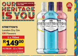 Jumbo STRETTON'S London Dry Gin OR Flavours offer