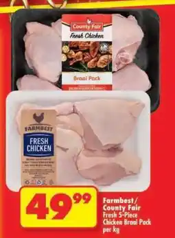 Shoprite Farmbest/County Fair Fresh 5-Piece Chicken Braai Pack offer