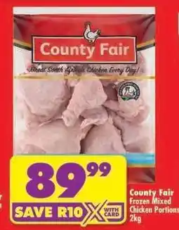 Shoprite County Fair Frozen Mixed Chicken Portions 2kg offer