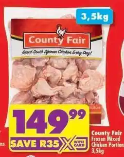 Shoprite County Fair Frozen Mixed Chicken Portion 3,5kg offer
