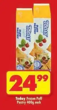 Shoprite Today Frozen Puff Pastry 400g each offer