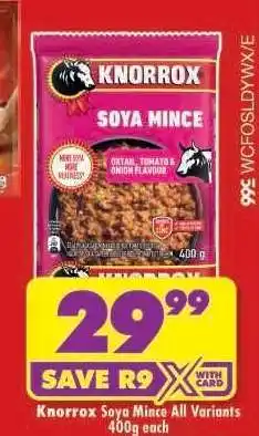 Shoprite KNORROX Soya Mince (All variants) offer